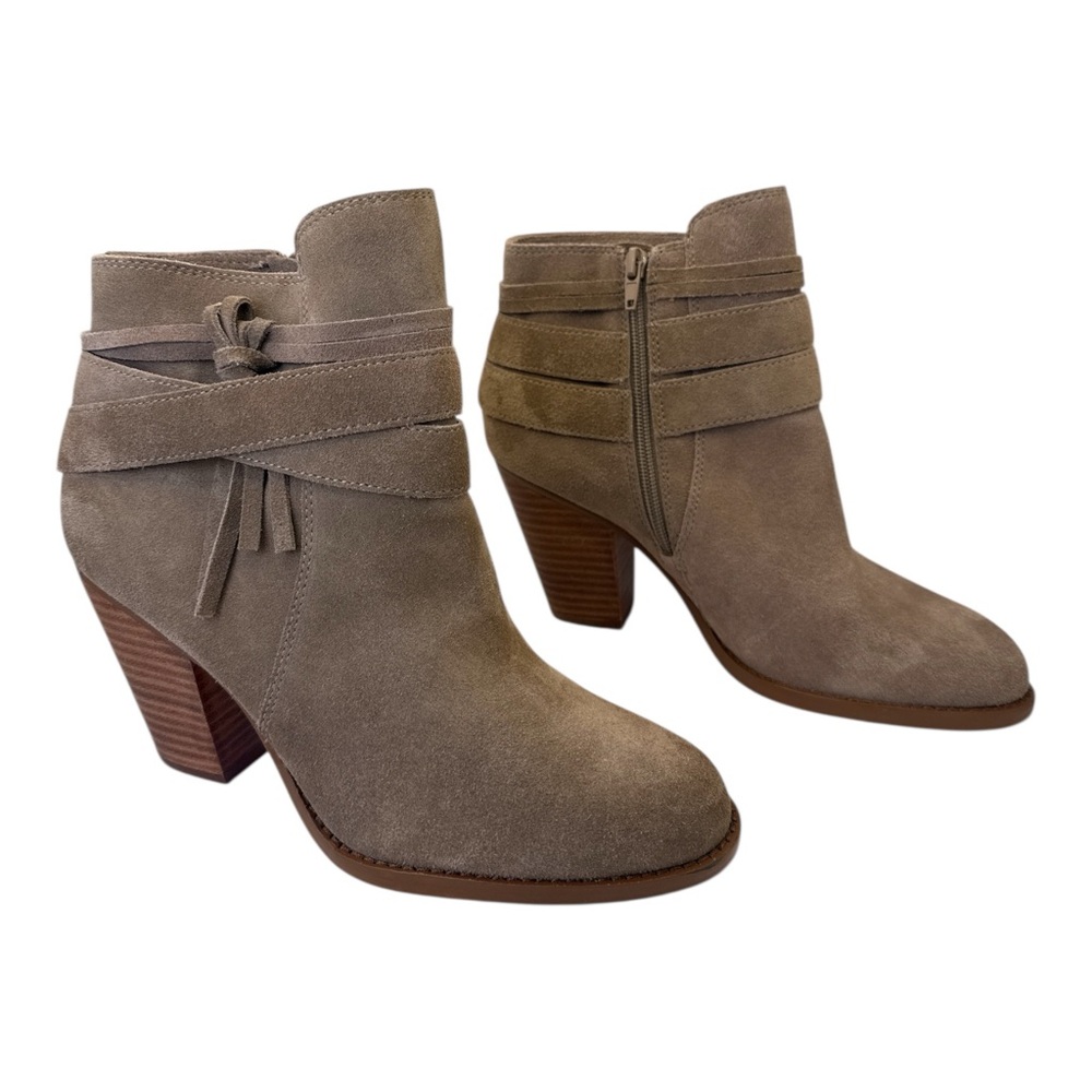 Sole Society Women's Rumi Tassel Bootie‎ Suede Boots Shoesp, Size 9M/40